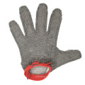 Fünf Finger Textilgürtel Langer Manschette rostfreier Stahlnetzketten -Mail -Metzger geschnittene resistente Handschuhe